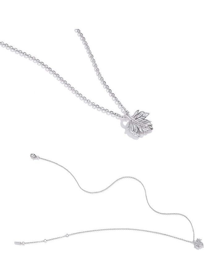 NIBEMINENT S925 Sterling Silver Crystal Studded Pendant Necklace  - Image 4
