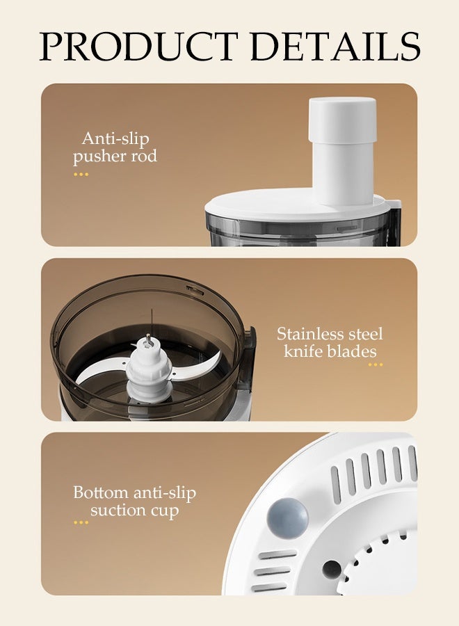 DUNISO Electric Vegetable Slicer，Multi Functional Kitchen Slicer, Meat Slicer, Shredded Vegetable Slicer，Electric Fully Automatic Food Processor，White - Image 3