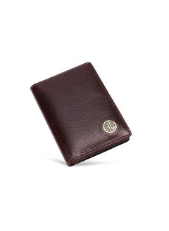 HAMMONDS FLYCATCHER HAMMONDS FLYCATCHER Genuine Leather Card Holder for Men, Credit Card Holder, Slim Bi-Fold RFID Protected Credit Card Wallet for Men with 4 Card Slot (Fits Upto 8 Cards), Metal Snap Button - Brown  - Image 1