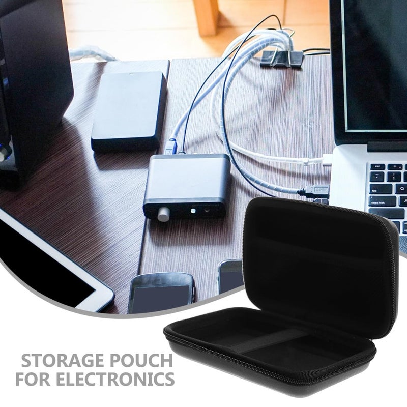 Black Electronic Organizer Bag Travel Cable Storage Pouch For Charger Accessories - Image 4
