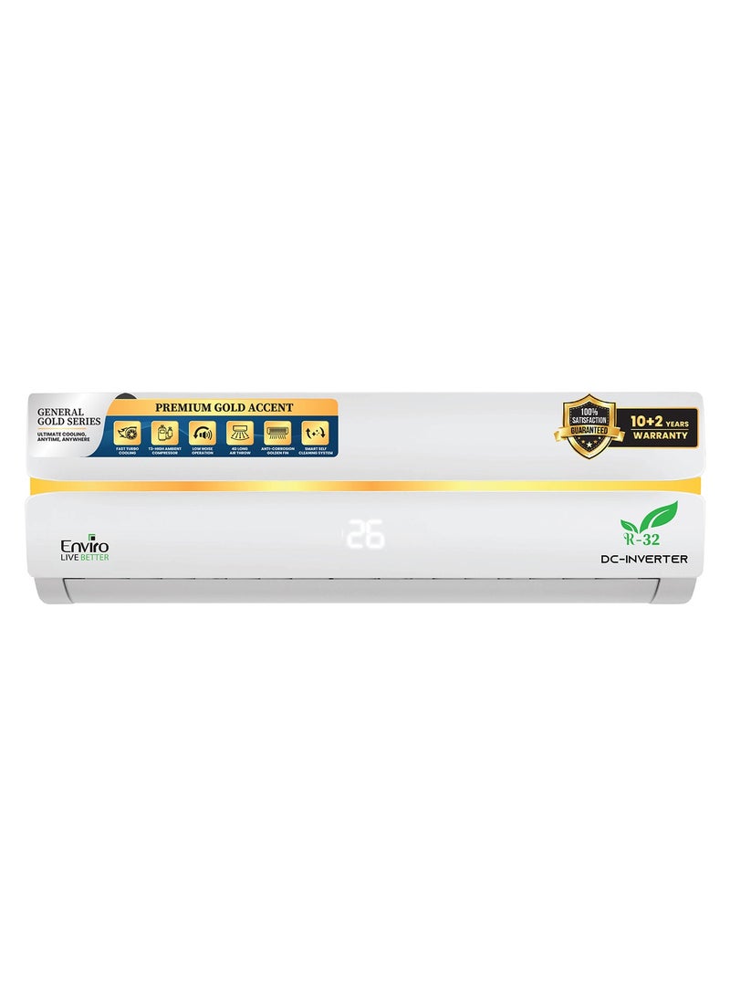 Enviro 2 Ton DC Inverter Split AC 22,500 BTU | T3 Rotary Compressor, R32, Anti-Corrosion Golden Fin, Turbo Cooling, 4D Airflow & 10-Year Compressor Warranty | EAC-24GST3 - Image 5