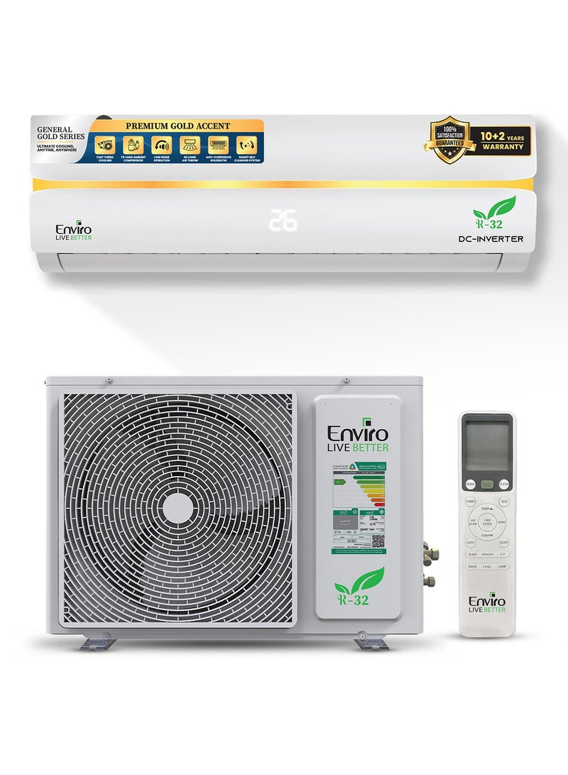 Enviro 2 Ton DC Inverter Split AC 22,500 BTU | T3 Rotary Compressor, R32, Anti-Corrosion Golden Fin, Turbo Cooling, 4D Airflow & 10-Year Compressor Warranty | EAC-24GST3 - Image 3