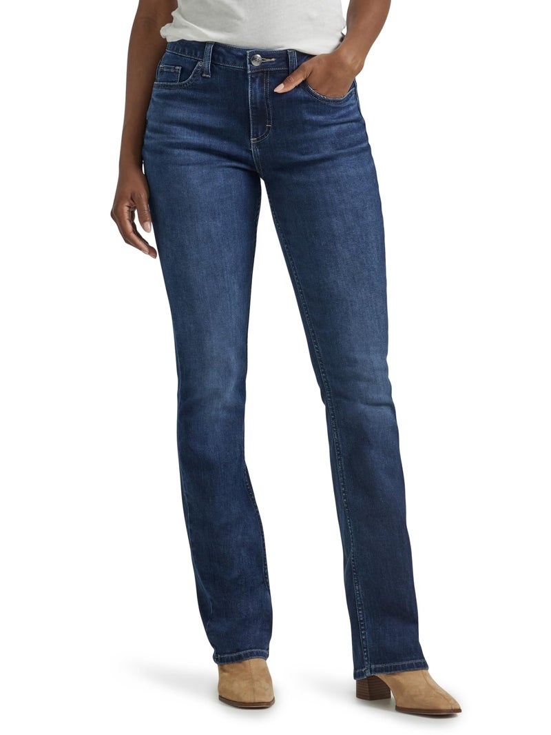 Lee Women's Legendary Mid Rise Bootcut Jean Rivers Edge 12 Long - Image 1