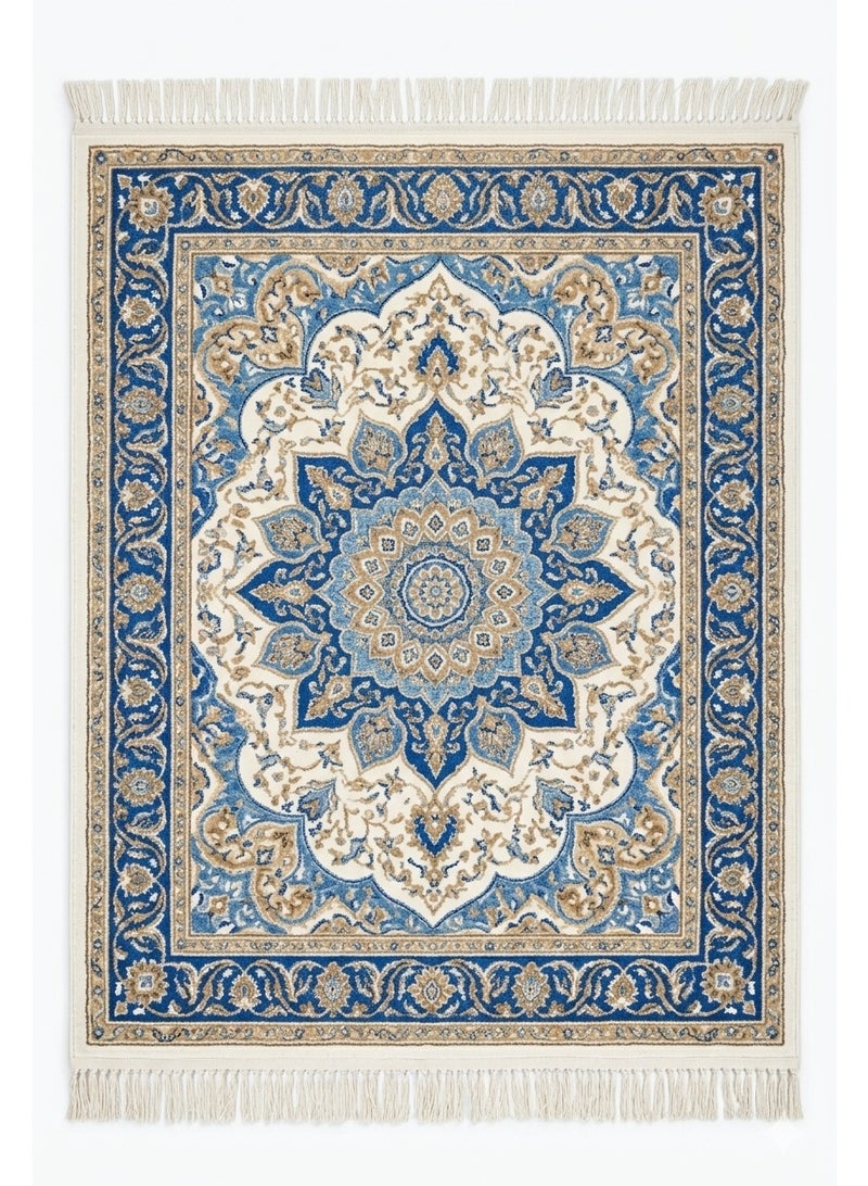 Luxury 3D Printed Classic Carpet Alternative - Washable Non-Slip Dots Backing - Size 160x230 cm - Royal Isfahan Model - Image 3