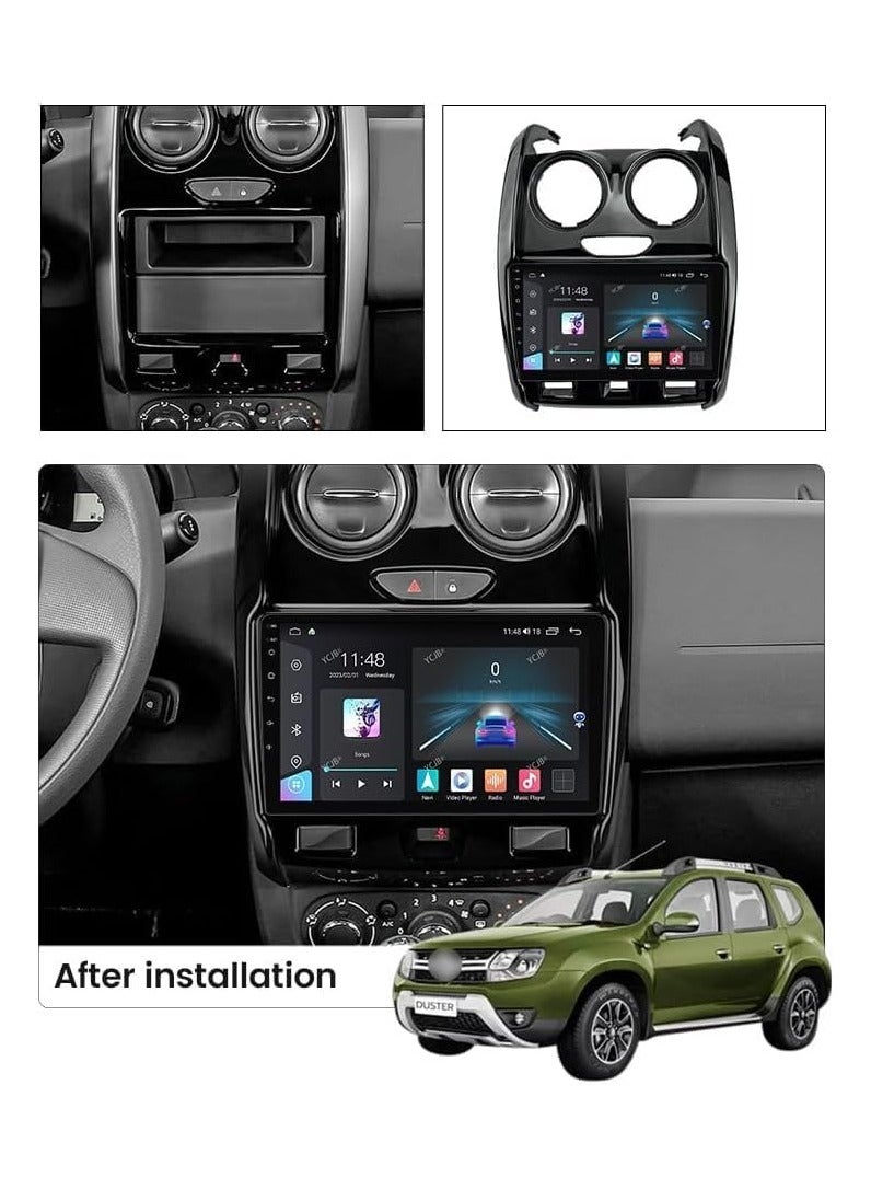 SHEZA STAR ستيريو سيارة أندرويد لرينو داستر 2015-2020 4 جيجابايت رام 64 جيجابايت روم 9 بوصة يدعم Apple Carplay MirrorLink WiFi BT، شاشة لمس IPS 2.5D مع كاميرا AHD متضمنة - Image 2