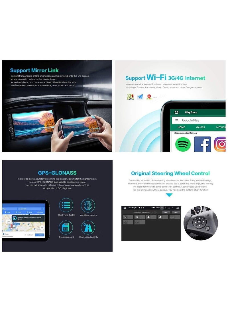 SHEZA STAR ستيريو سيارة أندرويد لرينو داستر 2015-2020 4 جيجابايت رام 64 جيجابايت روم 9 بوصة يدعم Apple Carplay MirrorLink WiFi BT، شاشة لمس IPS 2.5D مع كاميرا AHD متضمنة - Image 5