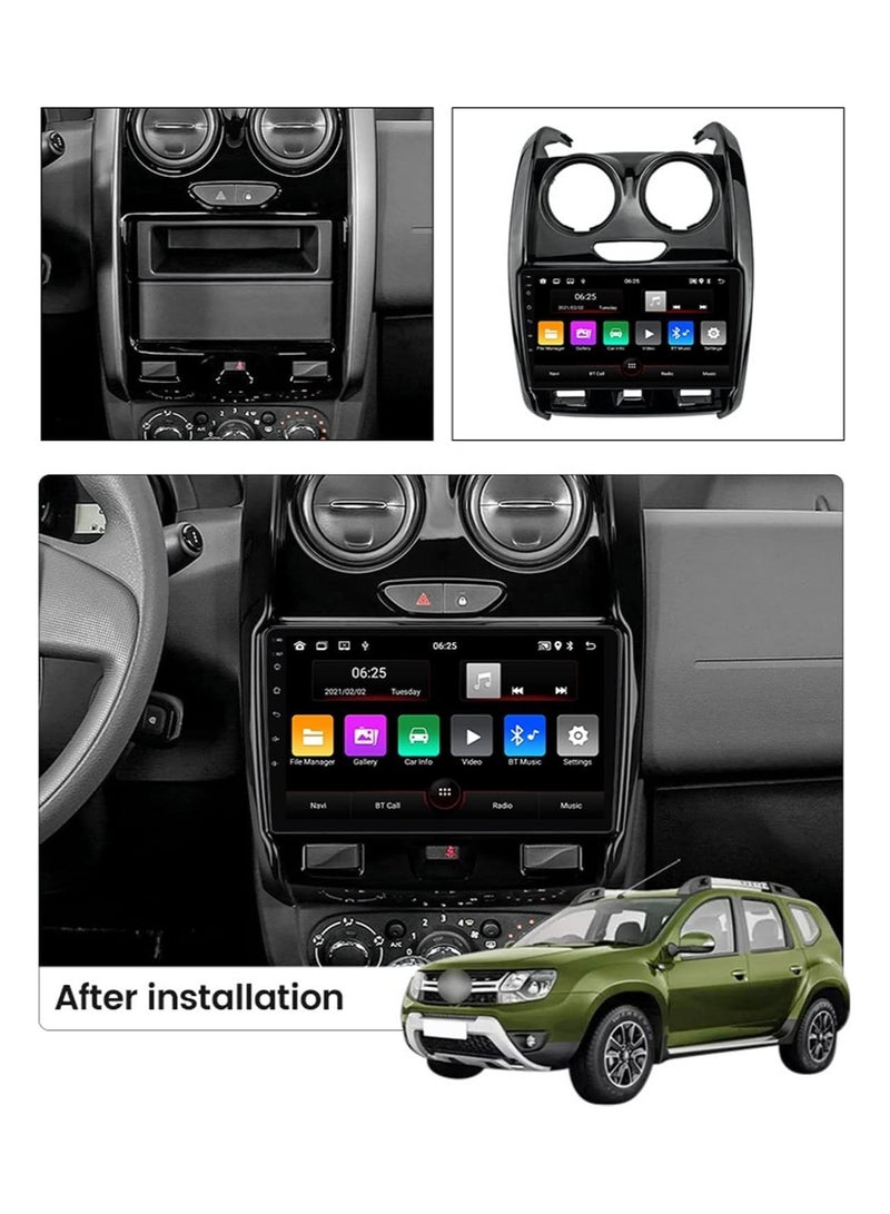 SHEZA STAR ستيريو سيارة أندرويد لرينو داستر 2015-2020 4 جيجابايت رام 64 جيجابايت روم 9 بوصة يدعم Apple Carplay MirrorLink WiFi BT، شاشة لمس IPS 2.5D مع كاميرا AHD متضمنة - Image 3