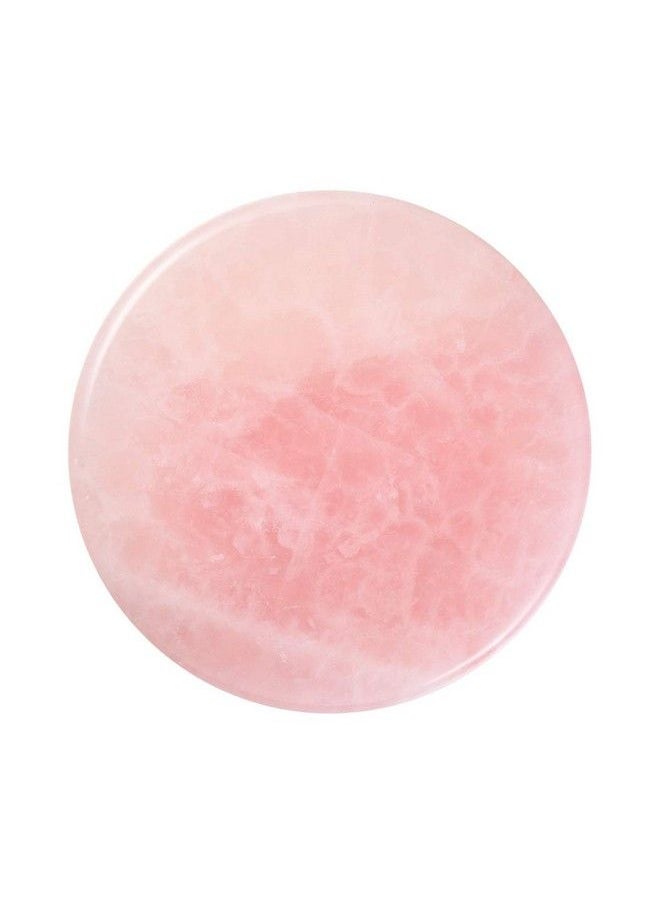 Beaupretty 1 Pc Grafted Eyelash Jade Stones Eyelash Extension Glue Pallet Holder Round Pallet Pad Resin Nail Art Plate Palette Makeup Palette (Pink)  - Image 2