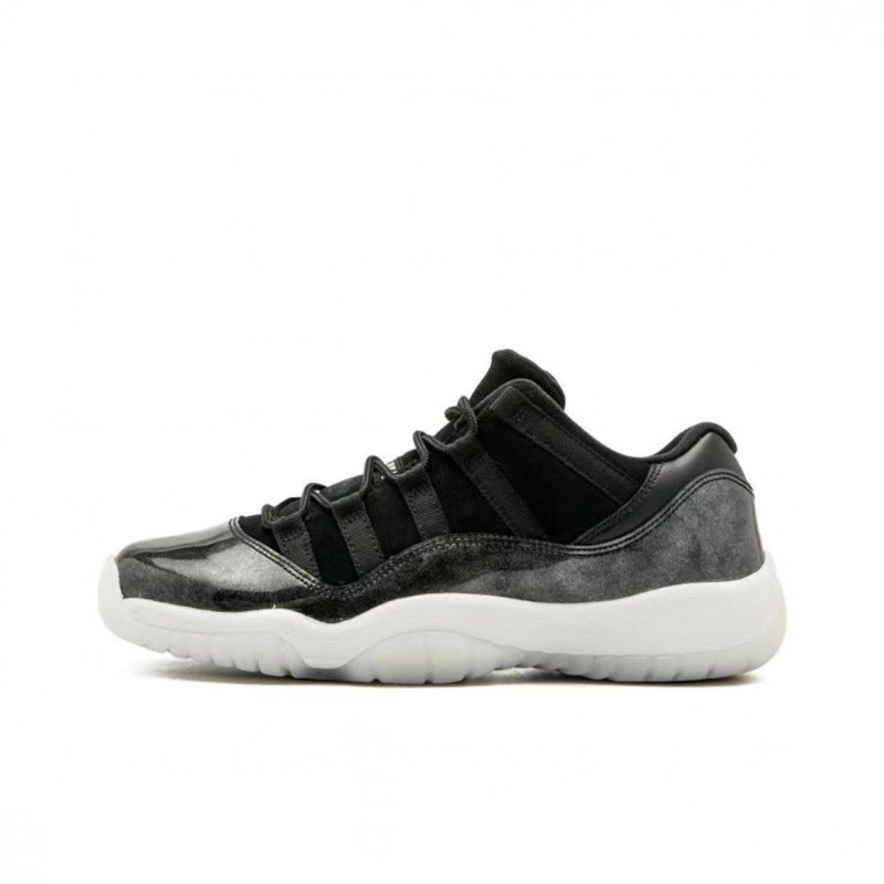 أحذية رياضية عالية القمة للأطفال من Pure Original Aj11 Big Devil Joe 11 باللونين الأسود والأبيض والأحمر مع حزام كانغ أسود وأحمر - Image 1