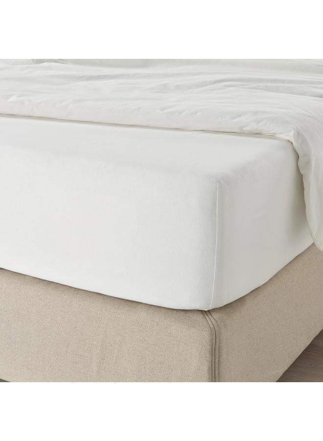 erorex Fitted Sheet White 160X200 Cm - Image 2