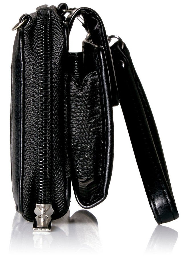 بوكستون حقيبة كروس بودي نسائية من Buxton مزودة بخاصية تحديد الهوية بموجات الراديو مع سوار معصم، حقيبة يد سوداء، أسود، مقاس واحد أمريكي - Image 2