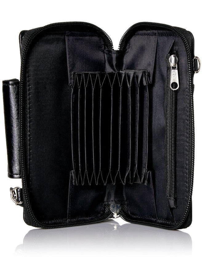 بوكستون حقيبة كروس بودي نسائية من Buxton مزودة بخاصية تحديد الهوية بموجات الراديو مع سوار معصم، حقيبة يد سوداء، أسود، مقاس واحد أمريكي - Image 3