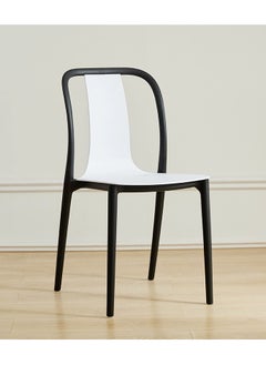 LANNY Jeffcoco Furniture Restaurant Dining Chair Outdoor Indoor Plastic Chair, Stackable Dining Chair,1 piece White  - Image 1