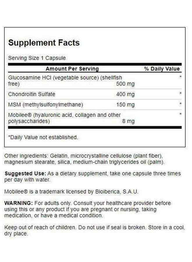 Swanson Glucosamine Chondroitin & Msm with Hyal-Joint 90 Capsules - Image 2
