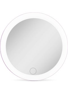 Zadro Zadro 4" Round LED Mirror Makeup Travel Mirror with Light Rechargeable Compact Mirror for Purses Portable Carrying Pouch 