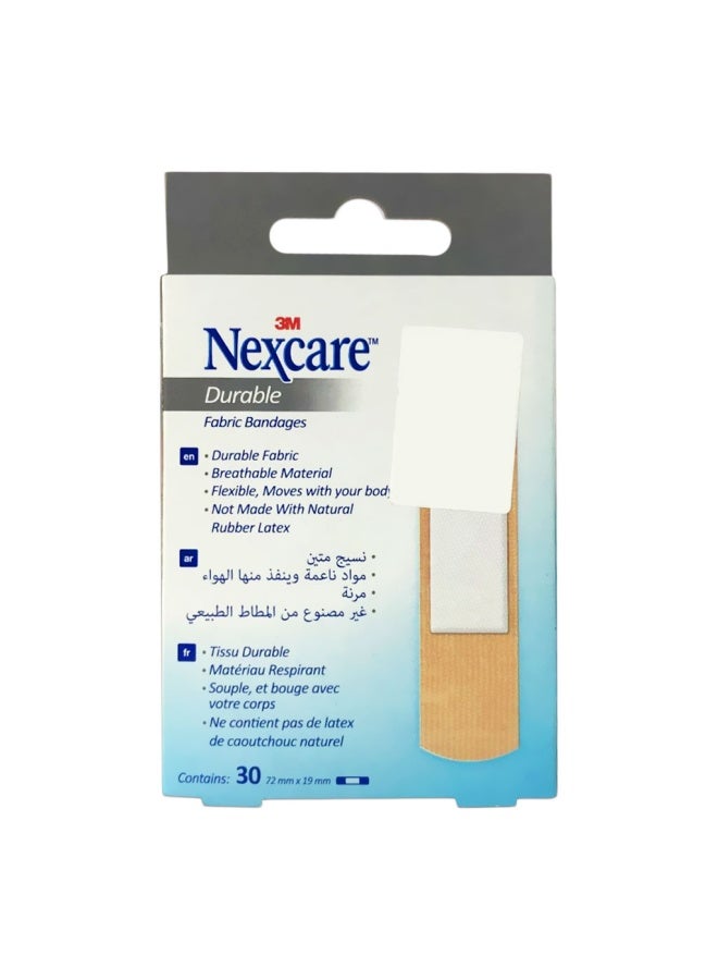 3M Nexcare Durable Fabric Bandage One Size 30'S - Image 2