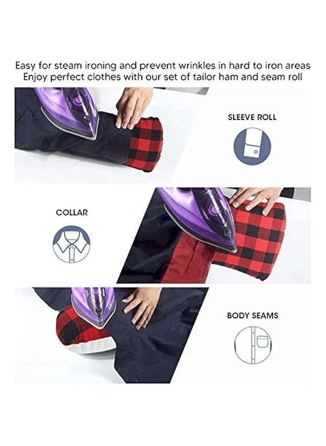 Premium Tailors Ham,Professional Pressing Tools Widely Used Ironing Ham Seam Roll for Dart Sleeve Curved Seam