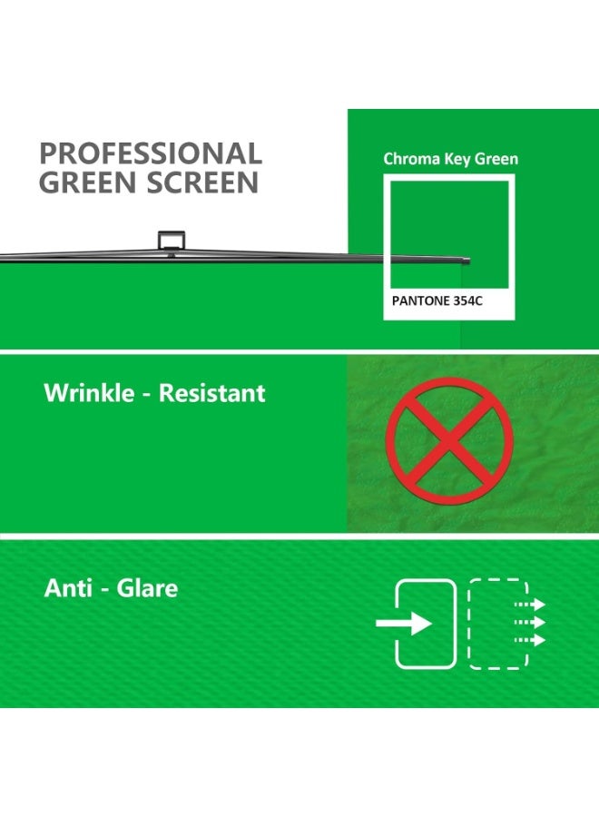 Raubay CGS1520 Collapsible Green Screen 152x210cm – Portable Foldable Chromakey Background For Video Production, Streaming, Photography And Content Creation - Image 3