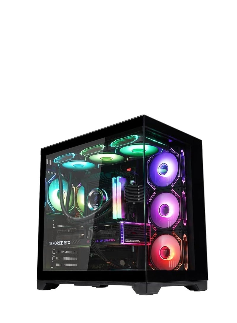 WJCOOLMAN حالة الألعاب WJCoolMan Robin II 7 مراوح ARGB - أسود | WJCOOLMAN-ROBIN-II-7F-BK - Image 3