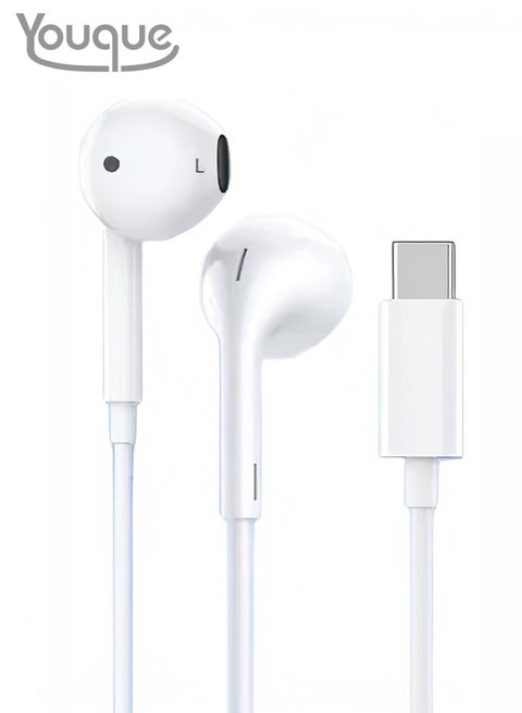 Type-C Wired Earphones,Compatible with iPhone 15 Pro Max,iPhone 16 Pro Max,Samsung Galaxy S25 Series S24 Series,Huawei,Honor and other devices with USB C audio port.
