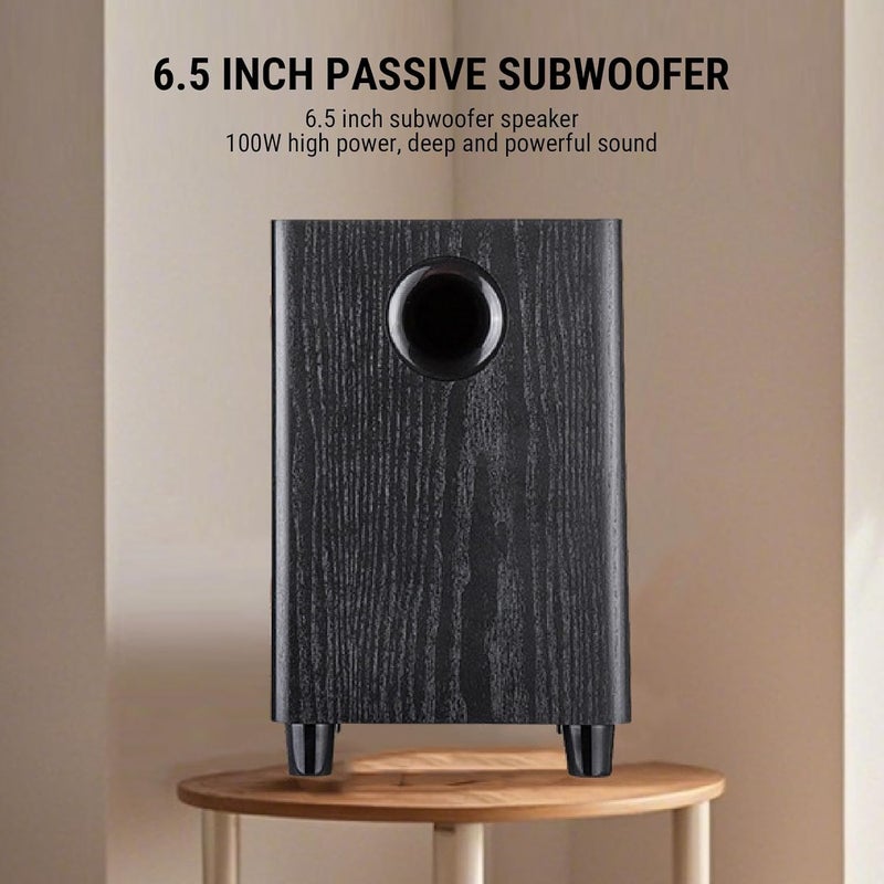 Passive Subwoofer, 6.5 Inch 100W MDF Home Subwoofer Speaker with Plug and Play for Home Theater - Image 2