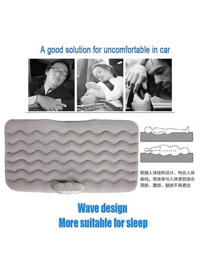 Sharpdo Car Air Mattress Bed Inflatable with 2 Air Pillows for For Outdoor Camping Travel (Grey/ 2 * Storage Piers) - Image 3