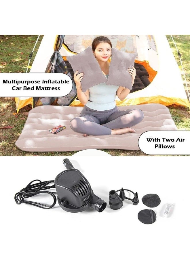 Sharpdo Car Air Mattress Bed Inflatable with 2 Air Pillows for For Outdoor Camping Travel (Grey/ 2 * Storage Piers) - Image 5
