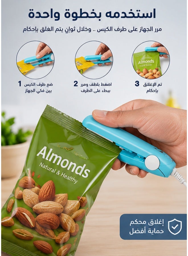 غالق أكياس حراري محمول – جهاز لحام أكياس بلاستيك صغير لإحكام الغلق وحفظ الطعام - Image 4