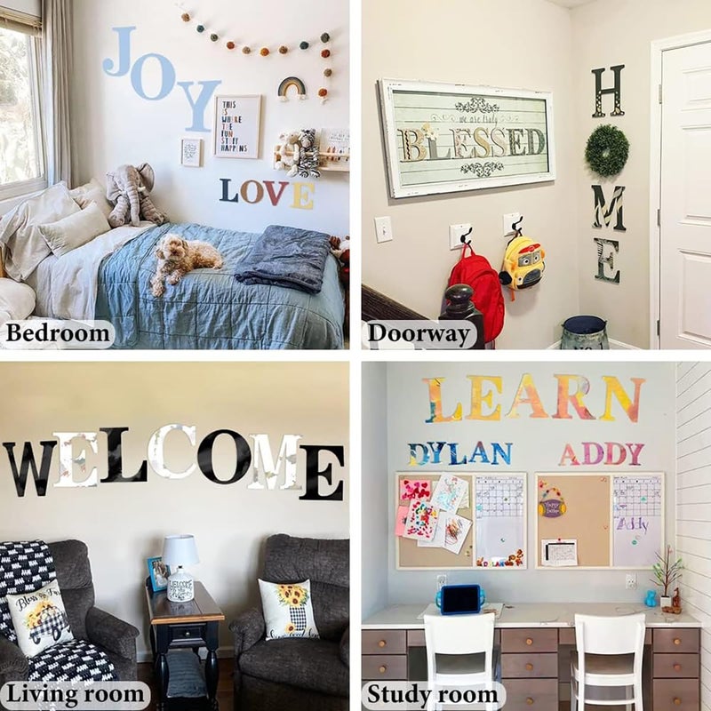 KOOCHOICE 12 Inch Wooden Letter, Wood Letters for Wall Decor, 1/5 INCH Blank Unfinished Wooden Letters for Home Wall Decor DIY Painting Crafts(Letter B) - Image 5