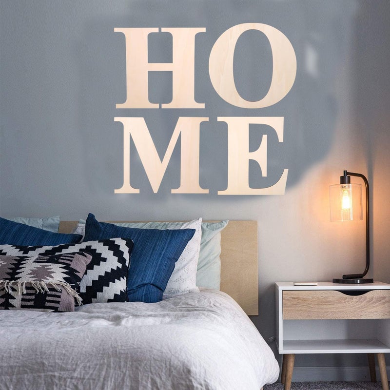 KOOCHOICE 12 Inch Wooden Letter, Wood Letters for Wall Decor, 1/5 INCH Blank Unfinished Wooden Letters for Home Wall Decor DIY Painting Crafts(Letter B) - Image 3