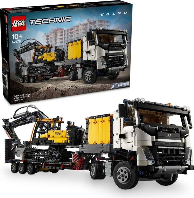LEGO ® Technic Volvo FMX Truck and EC230 Electric Excavator 42175 - Creative Toy Building Set for Kids Ages 10 and Up (2274 Pieces)