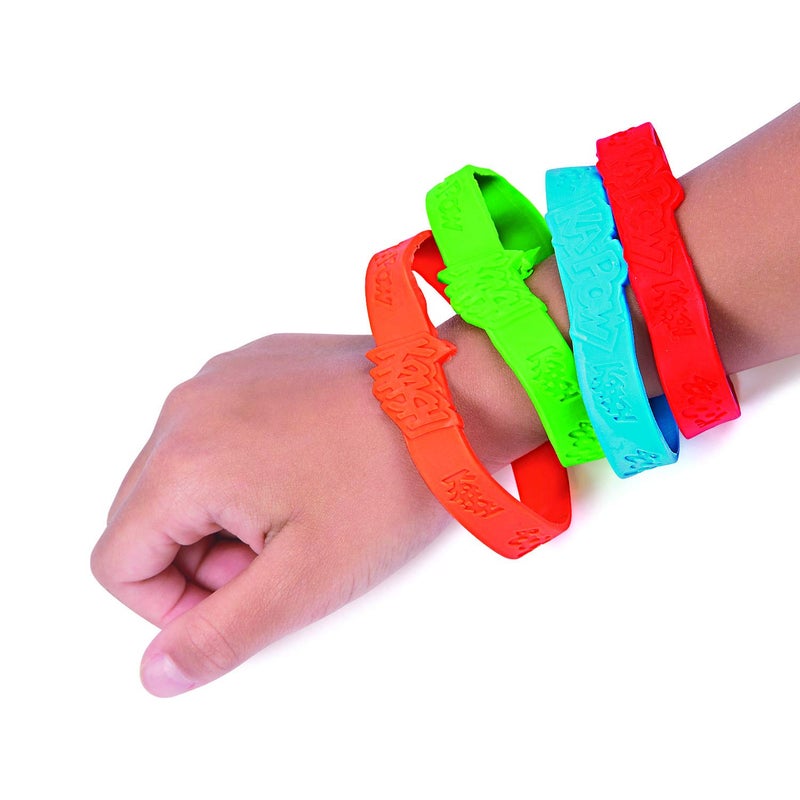 Fun Express Superhero Saying Rubber Bracelets (24 Pieces) Classroom Incentives, School Store Supplies, Party Favors - Image 2