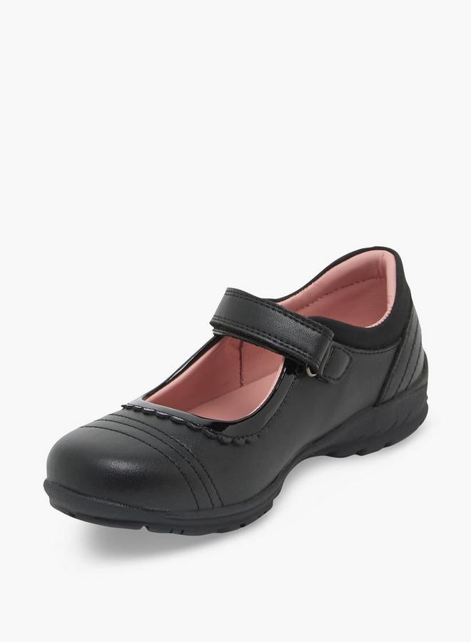 JUNIORS Girls Hook & Loop Mary Jane School Shoes - Image 4