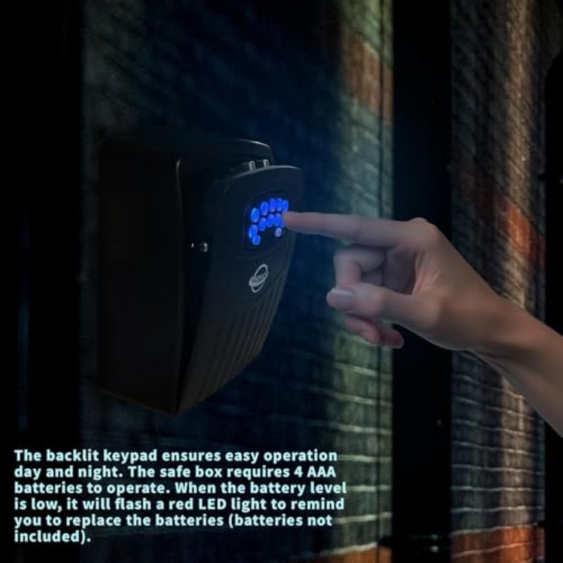Smart Bluetooth Key Lock Box with Remote App Code Access, Resettable 6-Digit Combination, Large Secure Key Storage for 5 Keys, No WiFi Needed, Works Offline, Black - Image 4