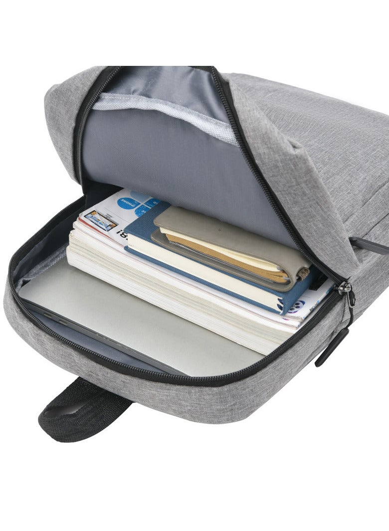 Black 15-inch durable waterproof business laptop backpack Computer layer with USB charging port - Image 4