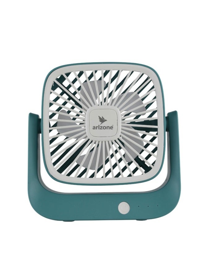 أريزون مروحة تهوية مكتبية من أريزونا طراز MB-24، قابلة لإعادة الشحن عبر منفذ USB، بثلاث سرعات، ورياح قابلة للتعديل، وتشغيل هادئ، وحجم صغير محمول. - Image 3