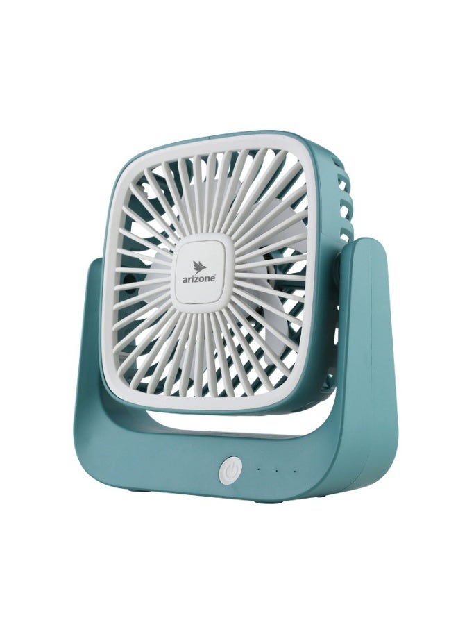 أريزون مروحة تهوية مكتبية من أريزونا طراز MB-24، قابلة لإعادة الشحن عبر منفذ USB، بثلاث سرعات، ورياح قابلة للتعديل، وتشغيل هادئ، وحجم صغير محمول. - Image 4
