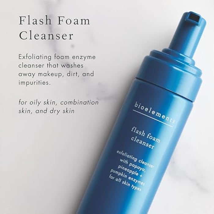 Bioelements Flash Foam Cleanser - 6.5 fl oz - Exfoliating Foam Cleanser for Oily, Combination & Dry Skin - Vegan, Gluten Free - Image 3