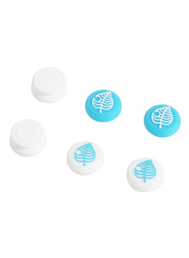 Switch Silicone Rocker Set NS Small Rac And Leaf Rocker Cap Switch Gamepad Rocker Cap-Product Color:Blue Leaves With White Background - Image 4