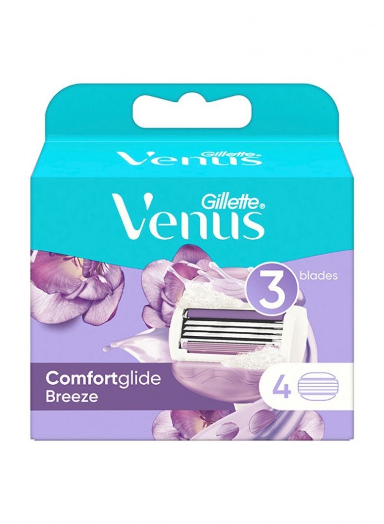 Gillette Venus Comfortglide Breeze Razor Blades 4Pcs