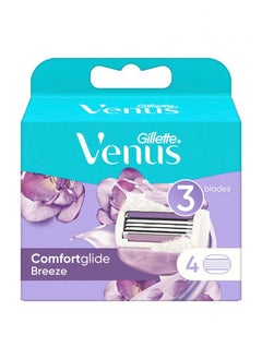 Gillette Venus Comfortglide Breeze Women's Razor Blade Refills 4Pcs  - Image 2