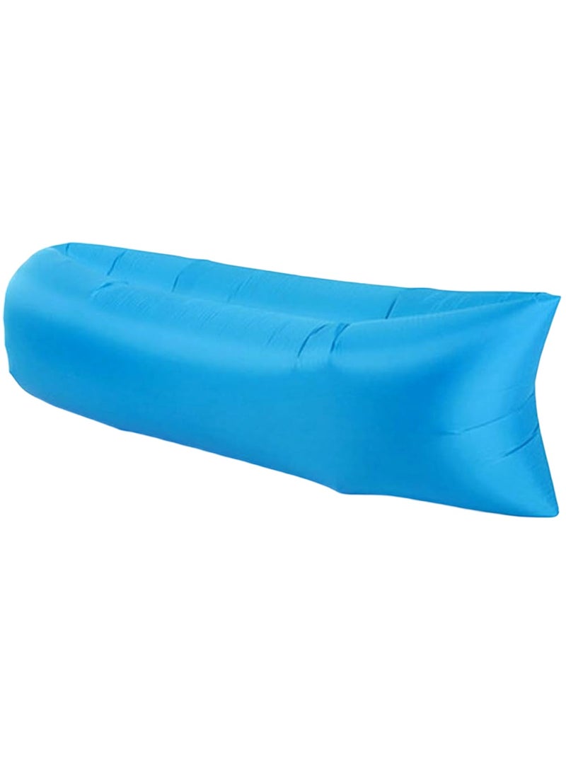 Huitich Portable Inflatable Air Sofa for Outdoor Camping, Travel & Beach Lounging – Blue  - Image 1