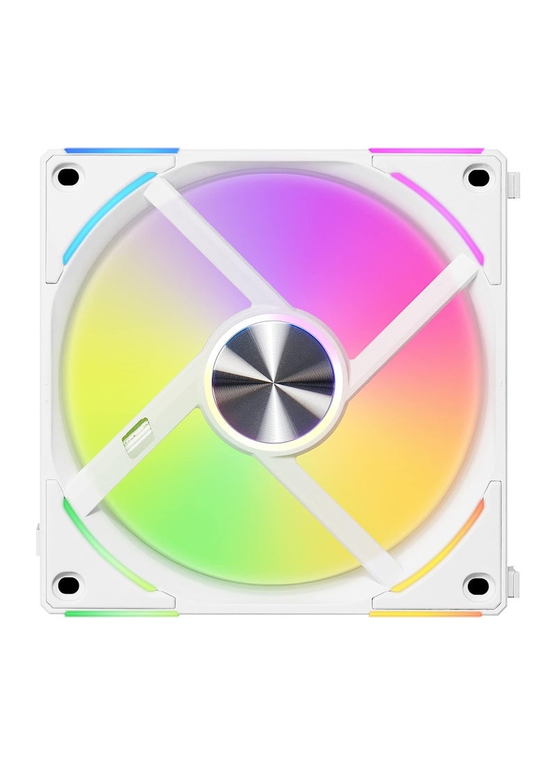 LIAN LI - UNI Fan ALV2 120 Single cooling fan aRGB PWM 120mm-white - Image 1