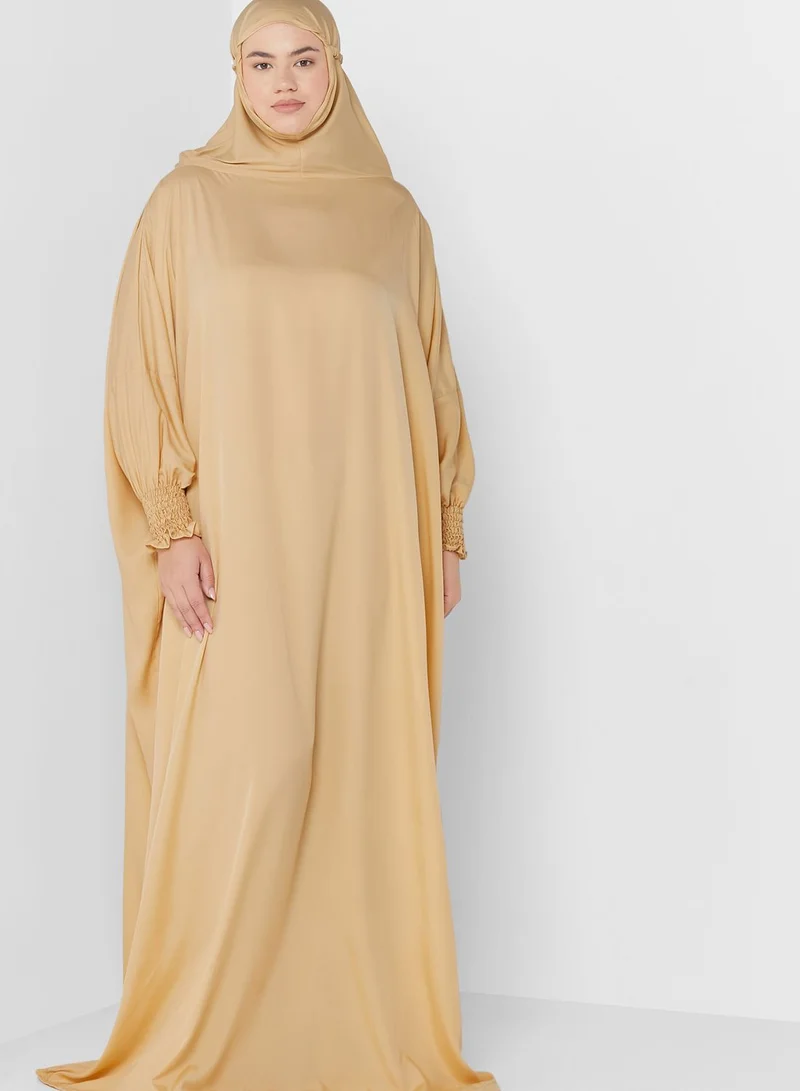 Hayas Closet Curve Detailed Cuff Prayer Dress