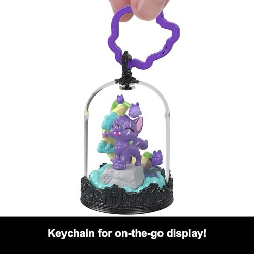 Monster High Pet Keychain with Animal Figures, Bell Jars with Snap and Play Themed Accessories, Buildable Terrariums for On-The-Go Display - Image 5