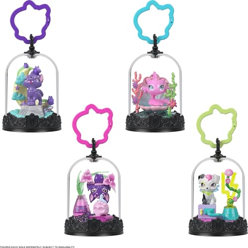 Monster High Pet Keychain with Animal Figures, Bell Jars with Snap and Play Themed Accessories, Buildable Terrariums for On-The-Go Display - Image 1