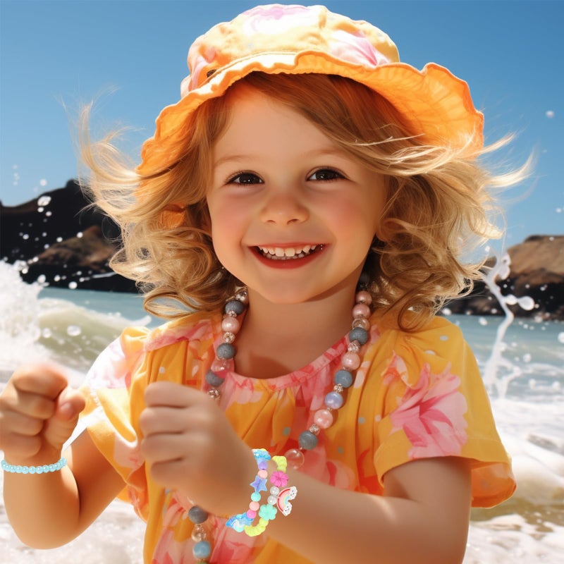 PinkSheep Bracelets for Girls Jewelry: 36 Pcs Bluk Little Girl Bracelets, Cute Kids Bracelets for Girls 2 3 4 5 6 7 Years Old - Princess Bracelets for Teen Girls - Play Jewelry Gift - Image 3