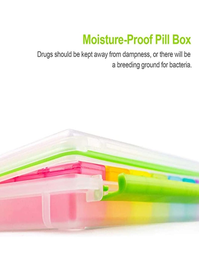 SYOSI Pill Box Organiser 7 Day Pill Dispenser Weekly 3 Times a Day with case for Travel, Vitamin Fish Oil Container Planner BPA Free - Image 4