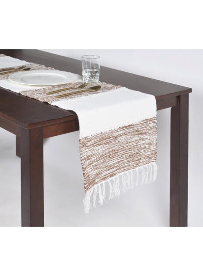 Handwoven Cotton Table Runner in Striped Design