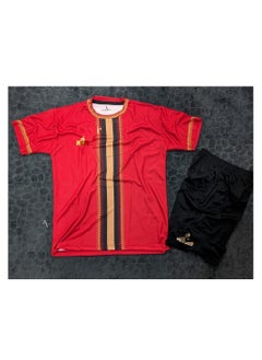Generic Men's football set, T-shirts and shorts-Red 